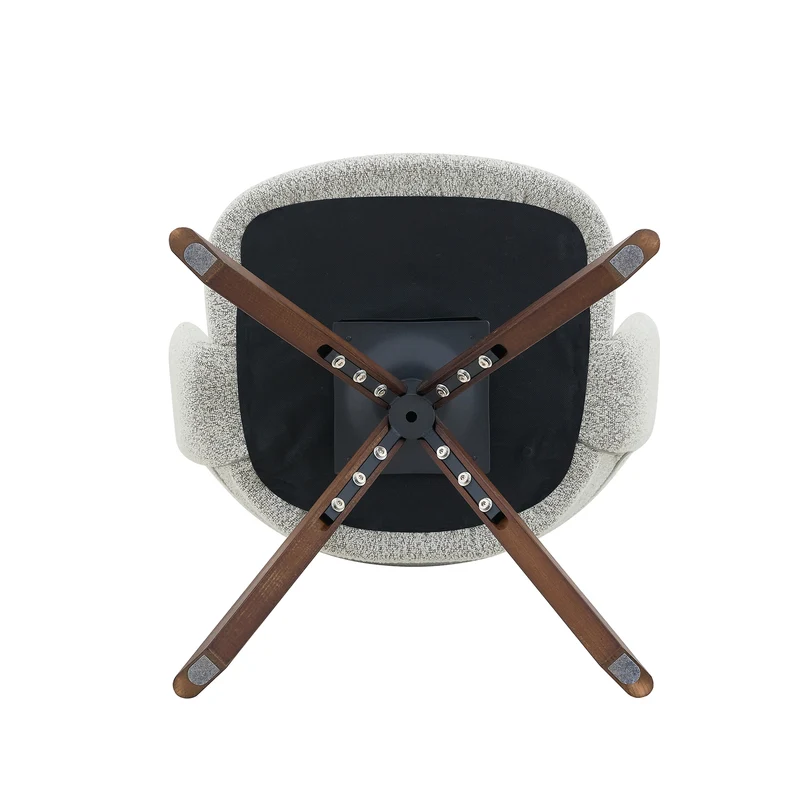 Lot de 2 chaises de salle à manger pivotantes 360° en tissu gris clair SCANDINAVIANMARBLEPL