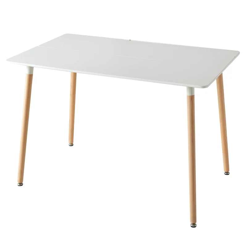 Table de salle à manger Coralie — finition blanche, bois massif, style nordique, ronde