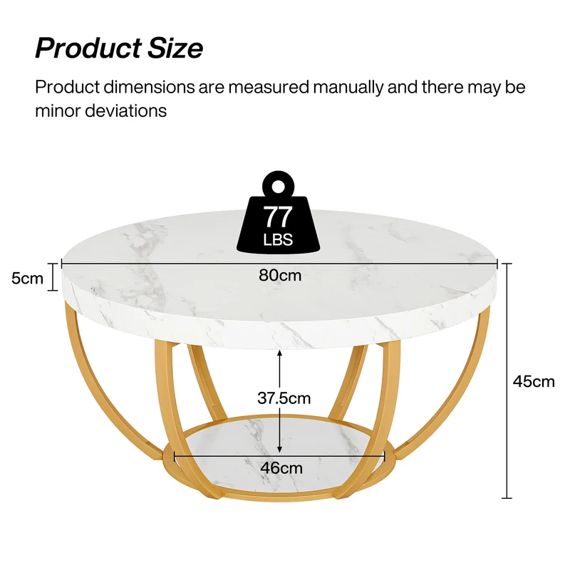 Table basse Marc — bois, style industriel, rangement intégré, 2 niveaux