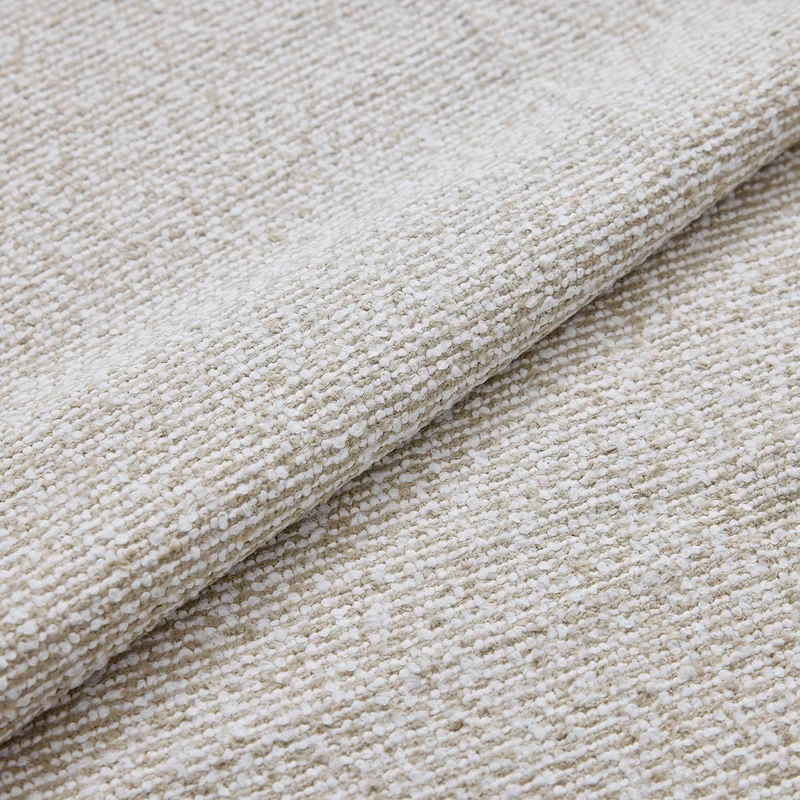 Canapé d'extérieur modulable 3 pièces et pouf BAIA tissu bouclette beige chiné