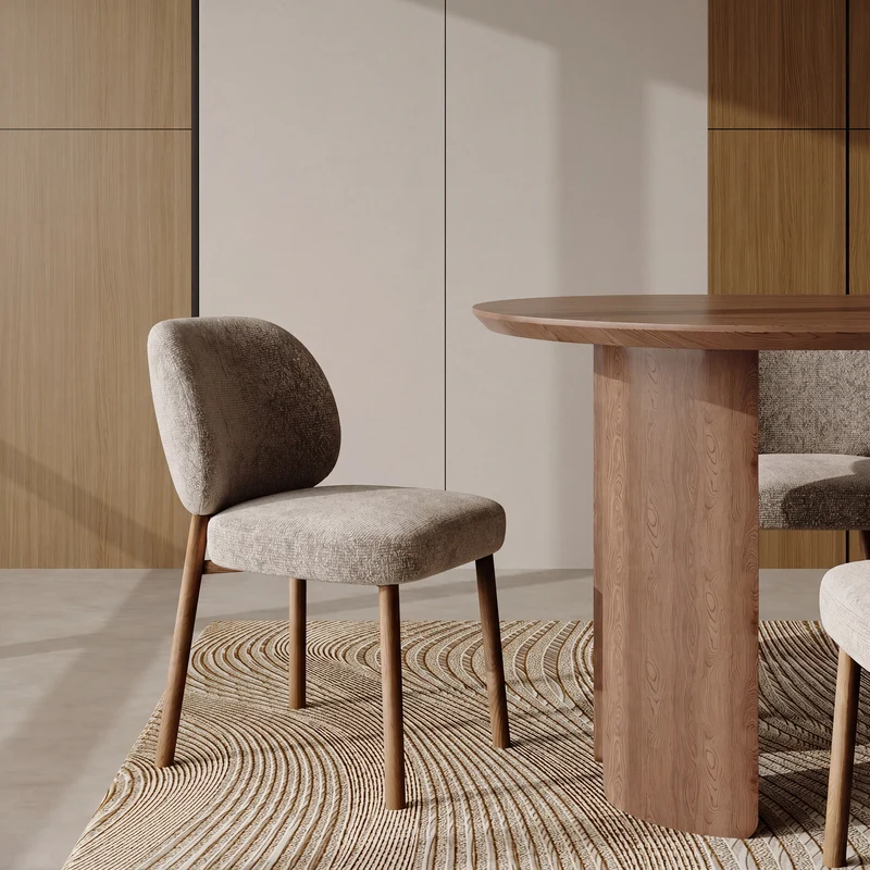 Lot de 2 chaises LEA velours texturé