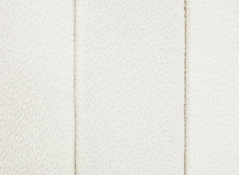 Lit coffre en tissu bouclette beige 180x200 cm GRETA