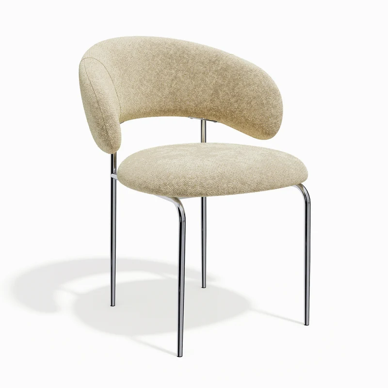 Lot de 2 chaises ALBA velours texturé