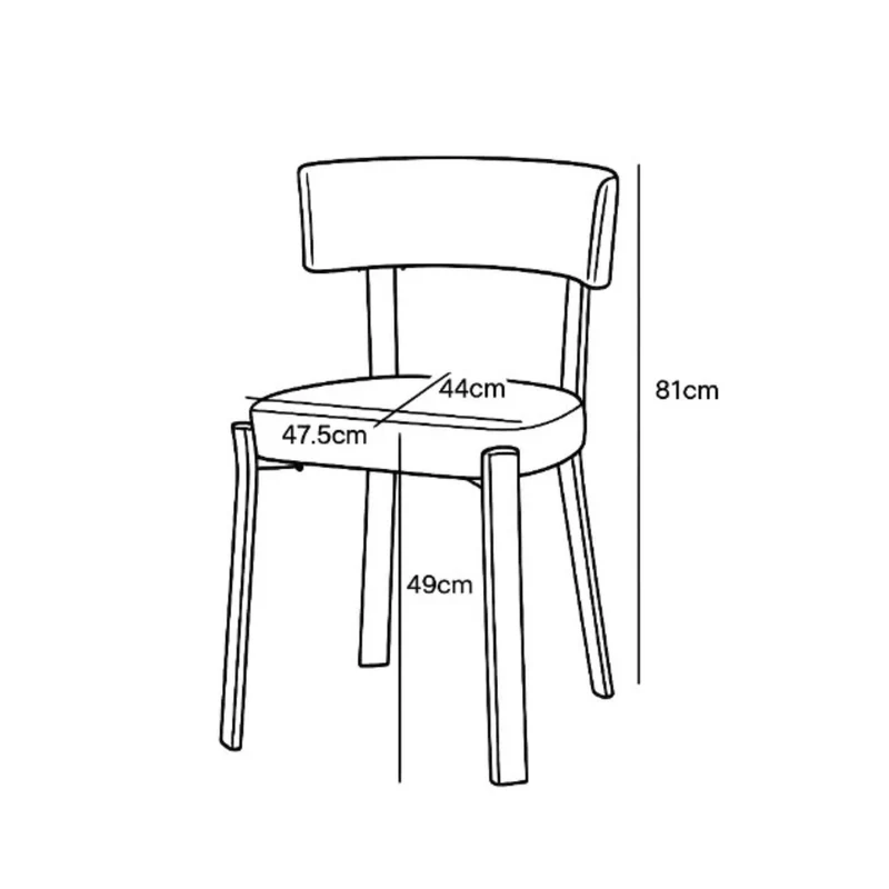 Chaises salle à manger – Pieds effet noyer – Lots de 2/4/6 – Nordik