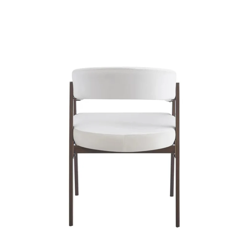 Chaise salle à manger - Velours Beige / Grain Moka – Pied effet noyer – Lots de 2/4/6 – Alicia