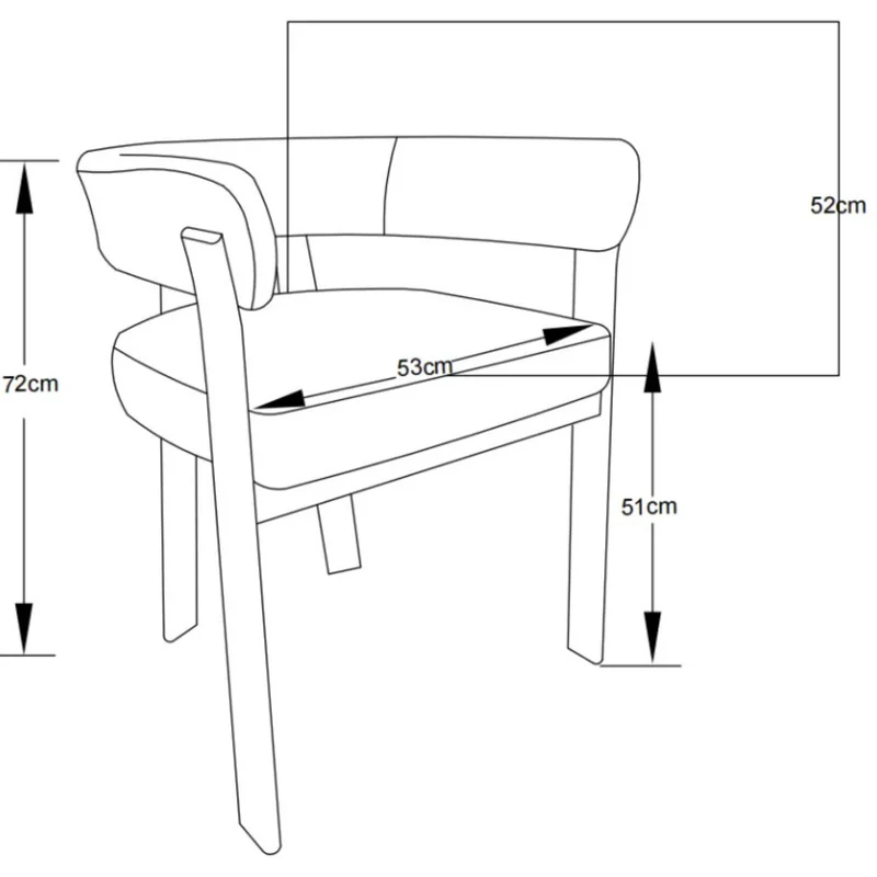 Chaise salle à manger Velours Beige / Grain Moka – Pied effet chêne – Lots de 2/4/6 – Alia