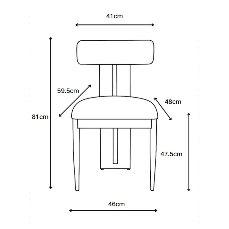 Chaise salle à manger Beige – Pied effet bois Blanc – Lots de 2/4/6 – Boudin