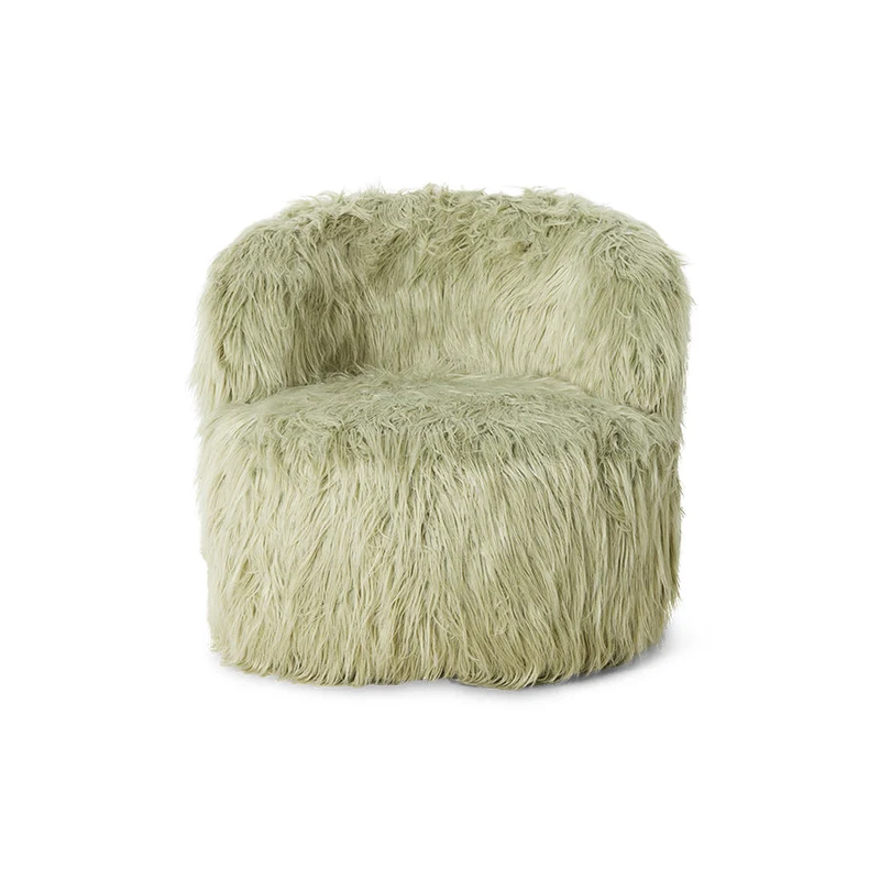 Fluffy chair milky mint