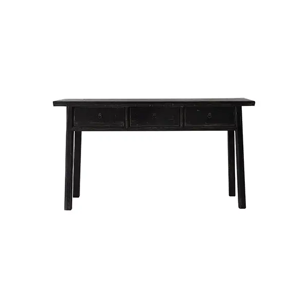 Console ancienne noire 3 tiroirs