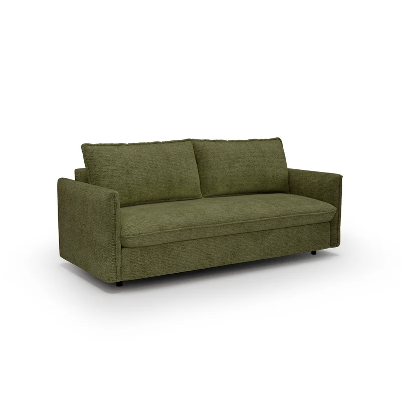 Canapé convertible express matelas Dunlopillo 160cm ELVI Tissu tramé texturé