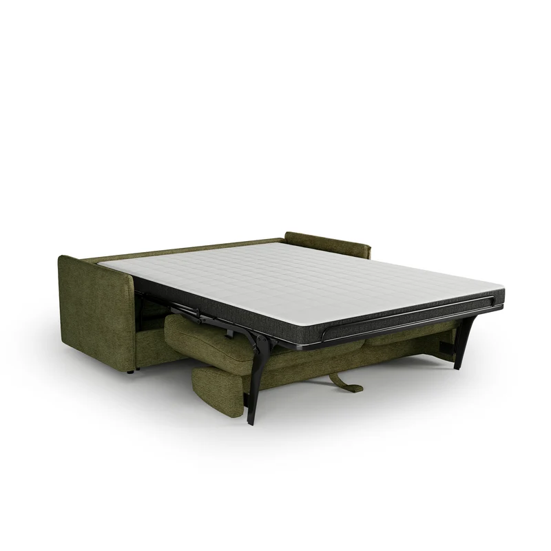 Canapé convertible express matelas Dunlopillo 140cm ELVI Tissu tramé texturé