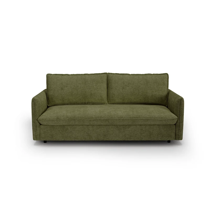 Canapé convertible express matelas Dunlopillo 140cm ELVI Tissu tramé texturé