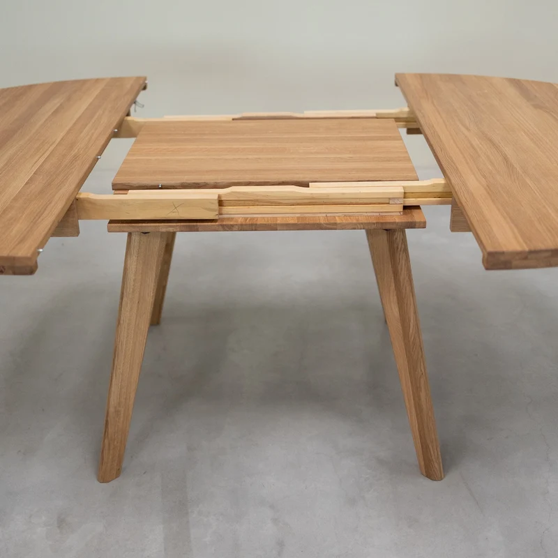 Table de salle à manger ronde et à rallonges en chêne massif LEA | NordicStory