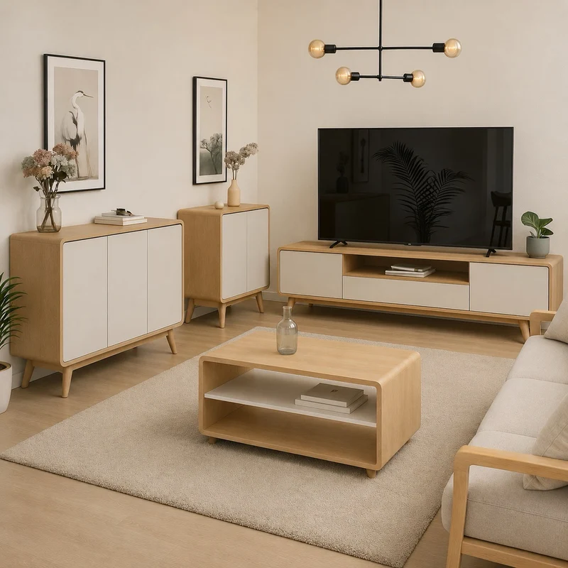 Meuble TV en bois massif OSLO 3 | NordicStory
