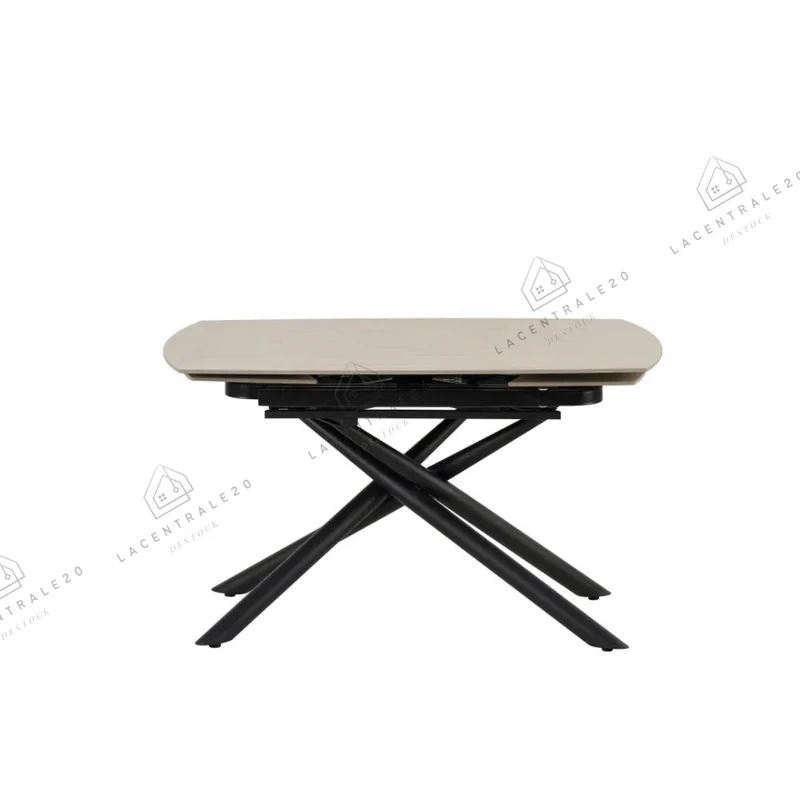 Table à manger - Extensible - Effet céramique marbre - Nysa