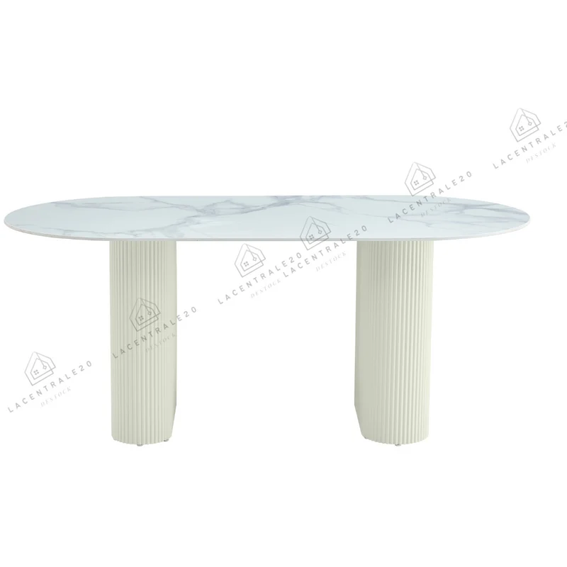 Table à Manger - Effet Travertin - Rox