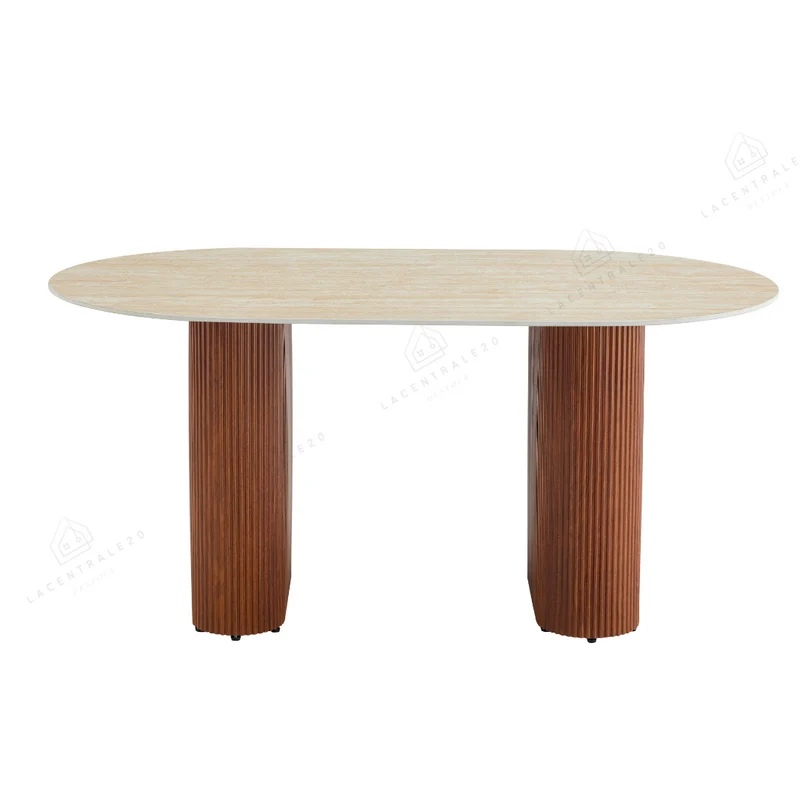 Table à Manger - Effet Travertin - Rox