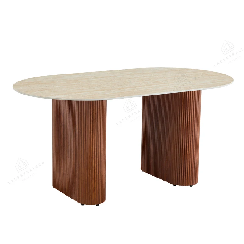 Table à Manger - Effet Travertin - Rox