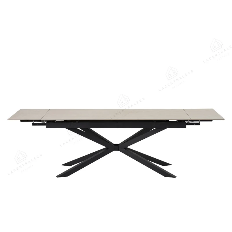 Table à Manger - Extensible - Effet Travertin