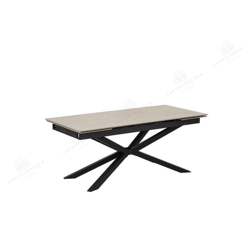Table à Manger - Extensible - Effet Travertin