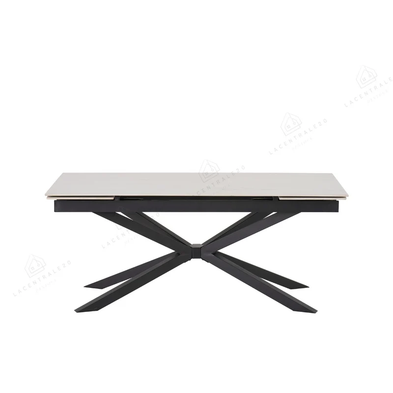 Table à Manger - Extensible - Effet Travertin