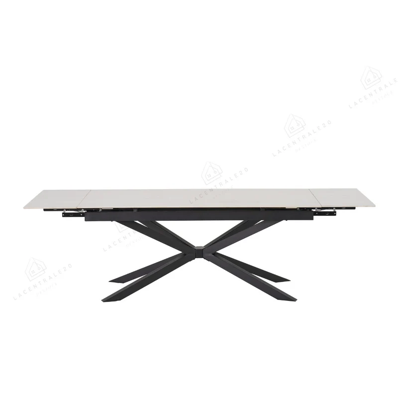 Table à Manger - Extensible - Effet Travertin