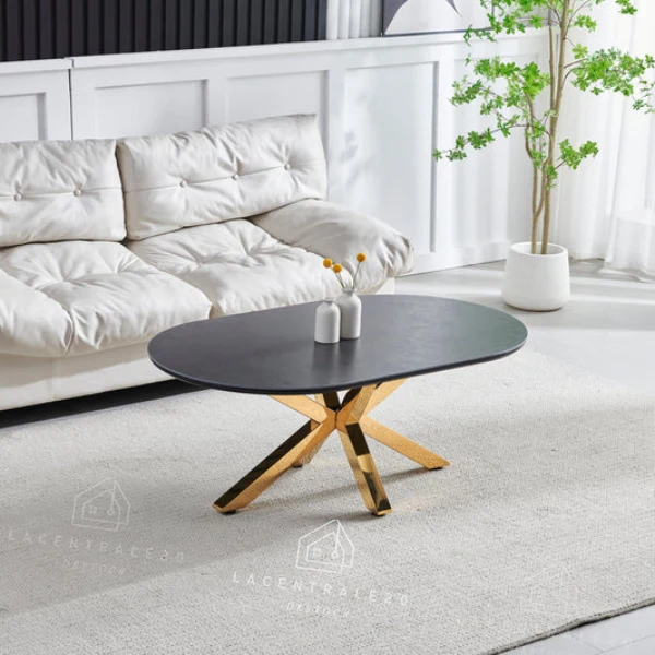 Table basse -Effet céramique et marbre - Ophélia