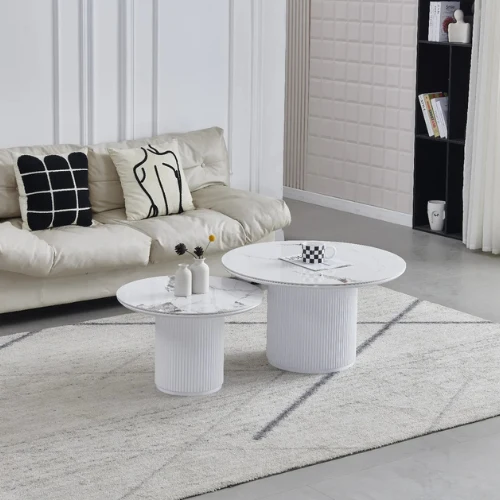 Table basse - Effet marbre - Gigogne - Duo - Pila