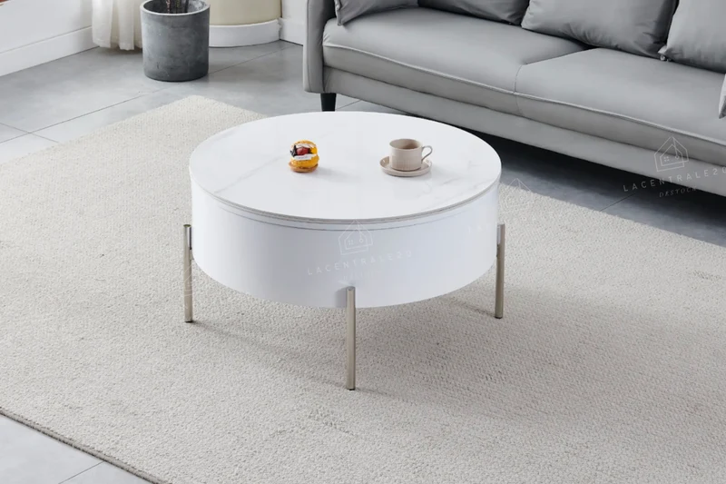 Table basse - Effet marbre - Relevable - Lou