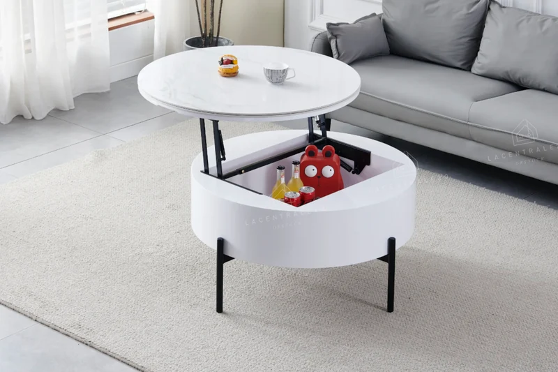 Table basse - Effet marbre - Relevable - Lou