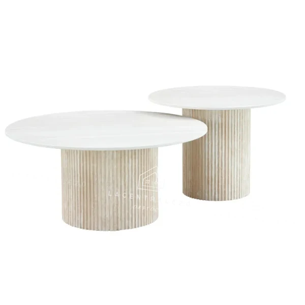 Table basse - Effet marbre - Gigogne - Mina