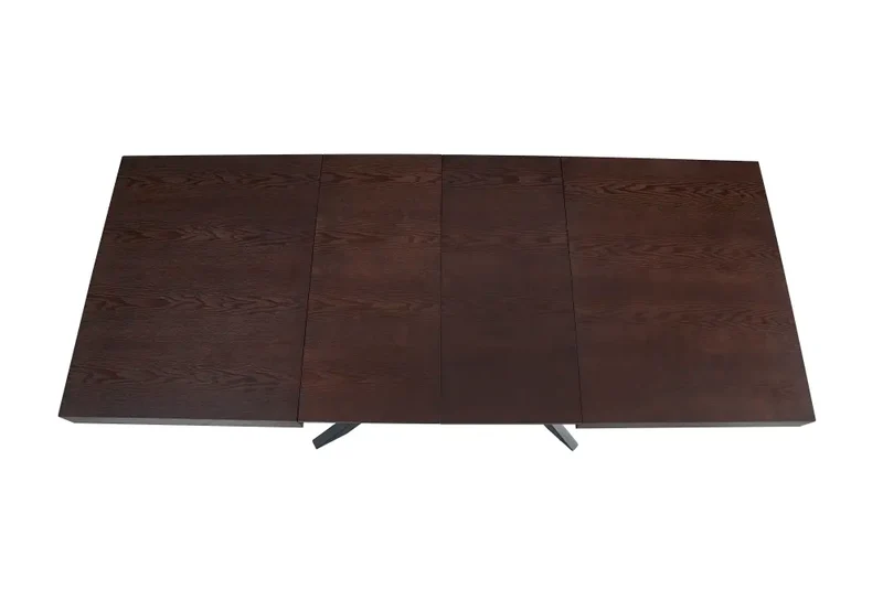 Table à manger - Extensible - Effet Noyer - Rectangle - Balni