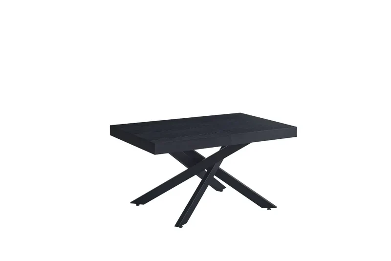 Table à manger - Extensible - Effet Noyer - Rectangle - Balni