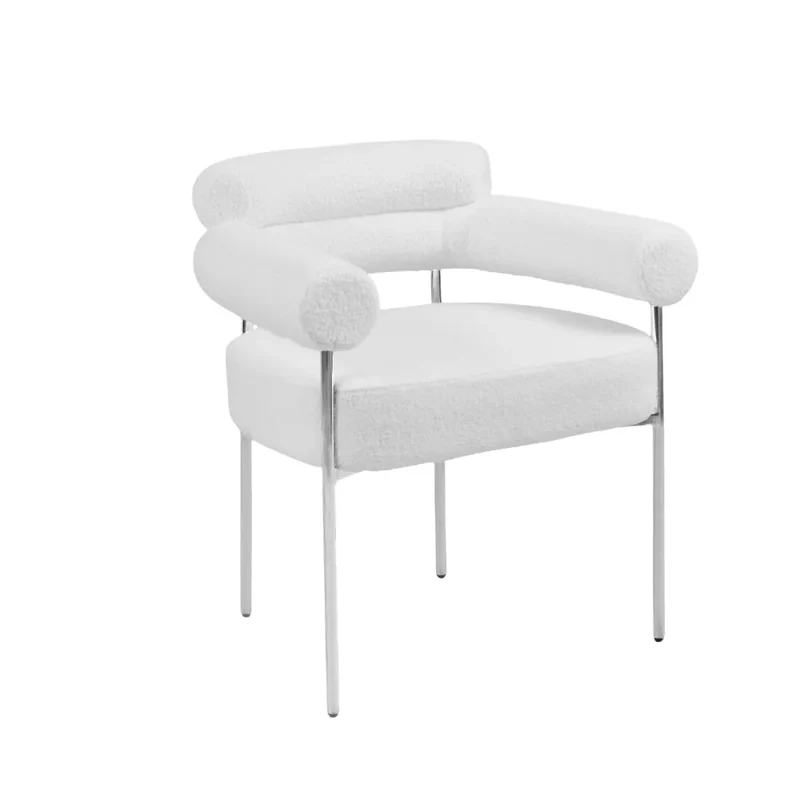 Chaise salle à manger – velours / sergé / laine bouclée – pieds (noir / chrome / gold) – Lot de 2 / 4 / 6 – Bulle