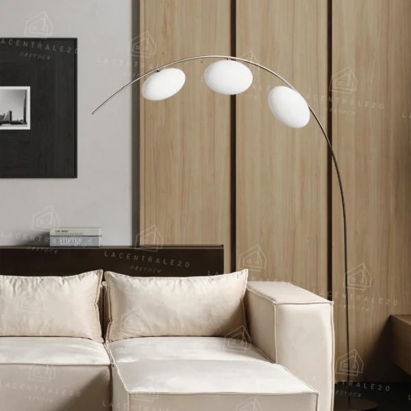 Canapé Modulable – Tissu velours Beige – 3 Modules – Celia