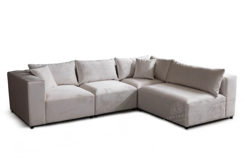 Canapé d'angle Modulable – Tissu chenille ou velours - Zara
