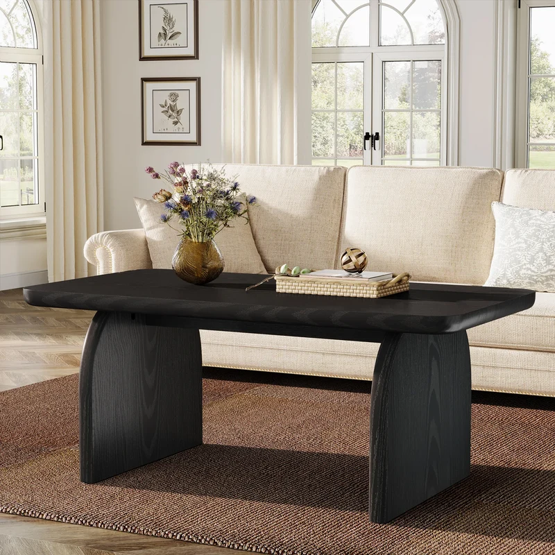 Table basse Adrien — bois, style rustique, rectangulaire