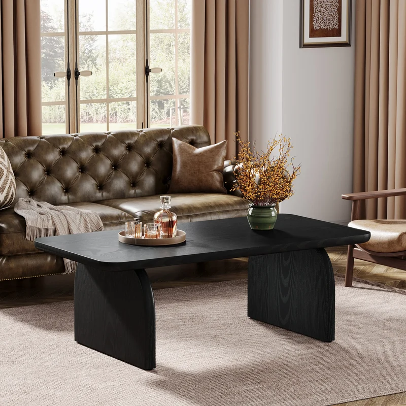 Table basse Adrien — bois, style rustique, rectangulaire