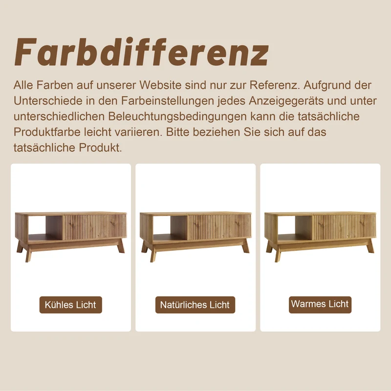 Table basse relevable effet bois naturel design ondulé 95x48x50cm ADJUSTCHROMELINE