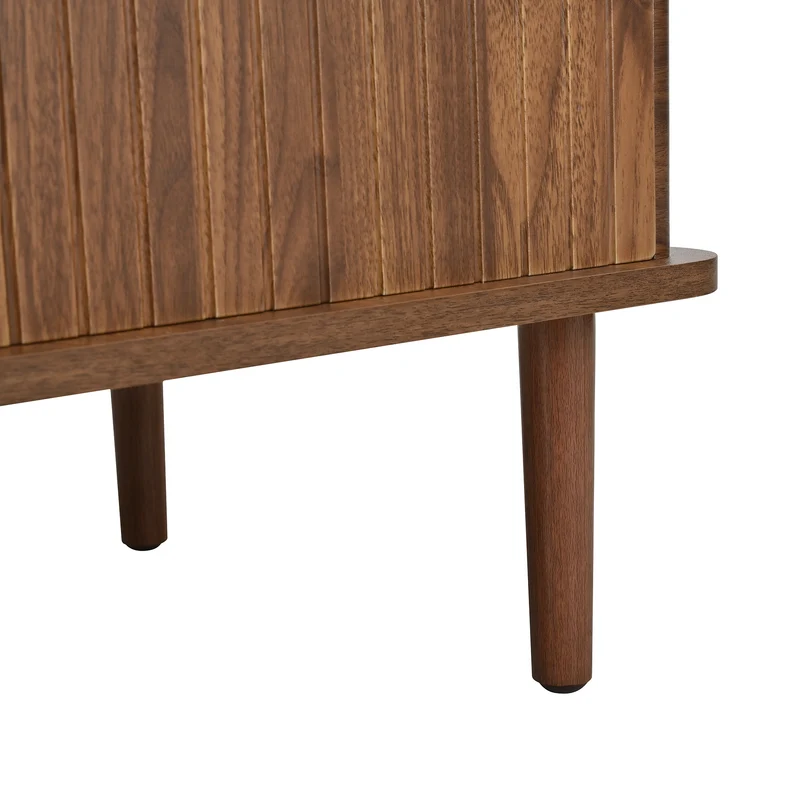 Table basse relevable effet bois noyer style rétro 100x48x55,5cm ADJUSTBOX
