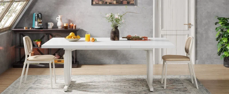 Table de salle à manger Hugo — métal, style industriel