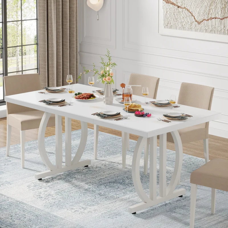 Table de salle à manger Hugo — métal, style industriel