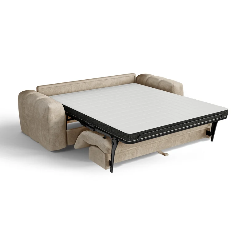 Canapé convertible express matelas Dunlopillo 140cm CLOUD Velours texturé
