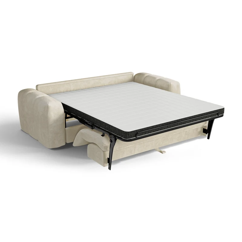Canapé convertible express matelas Dunlopillo 160cm CLOUD Velours texturé