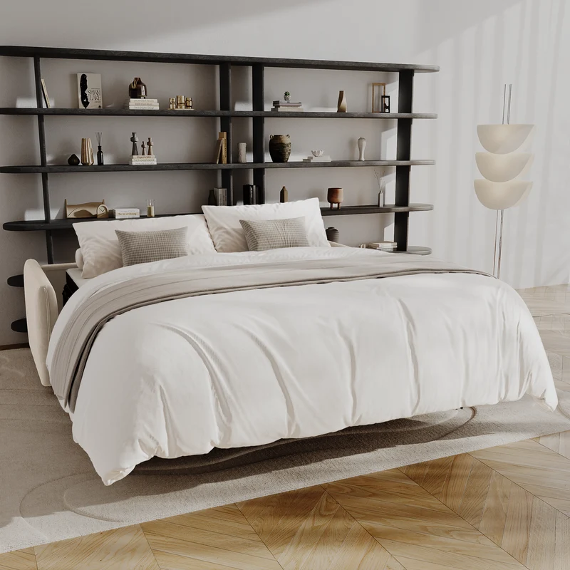 Canapé convertible express matelas Dunlopillo 160cm ELVI Velours
