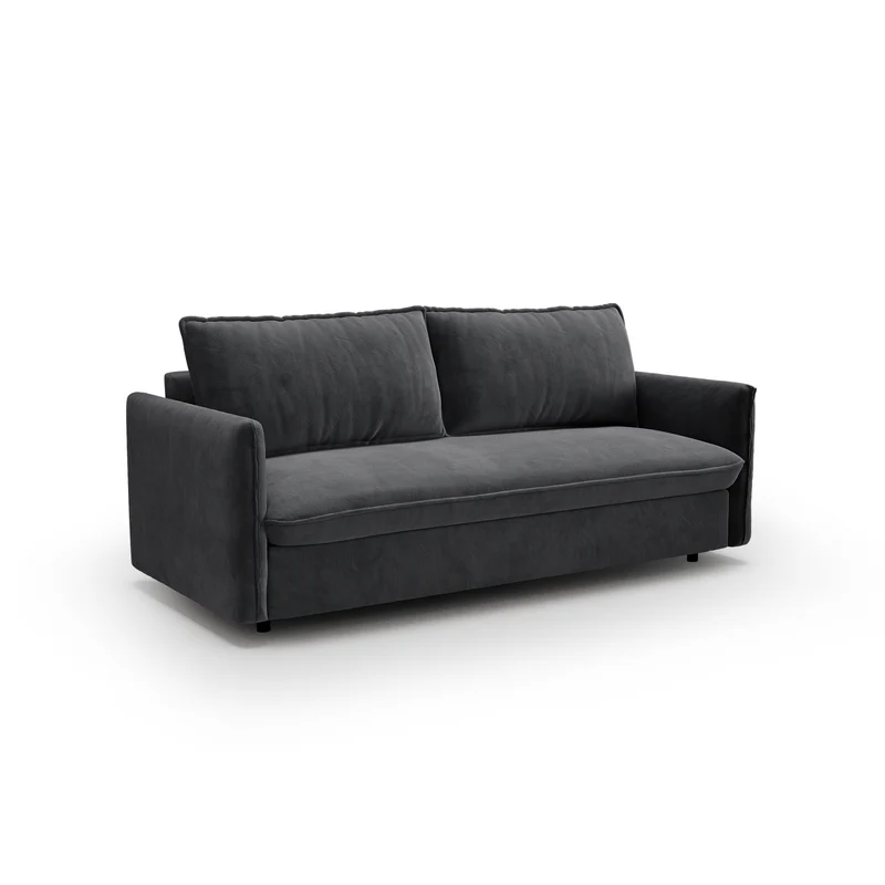 Canapé convertible express matelas Dunlopillo 160cm ELVI Velours