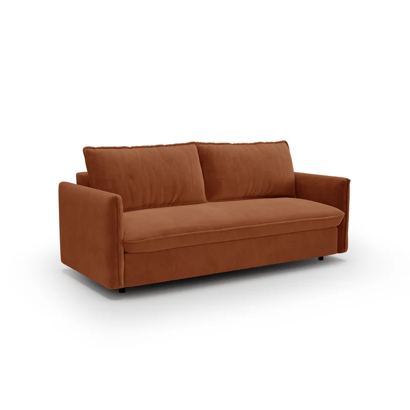 Canapé convertible express matelas Dunlopillo 140cm ELVI Velours