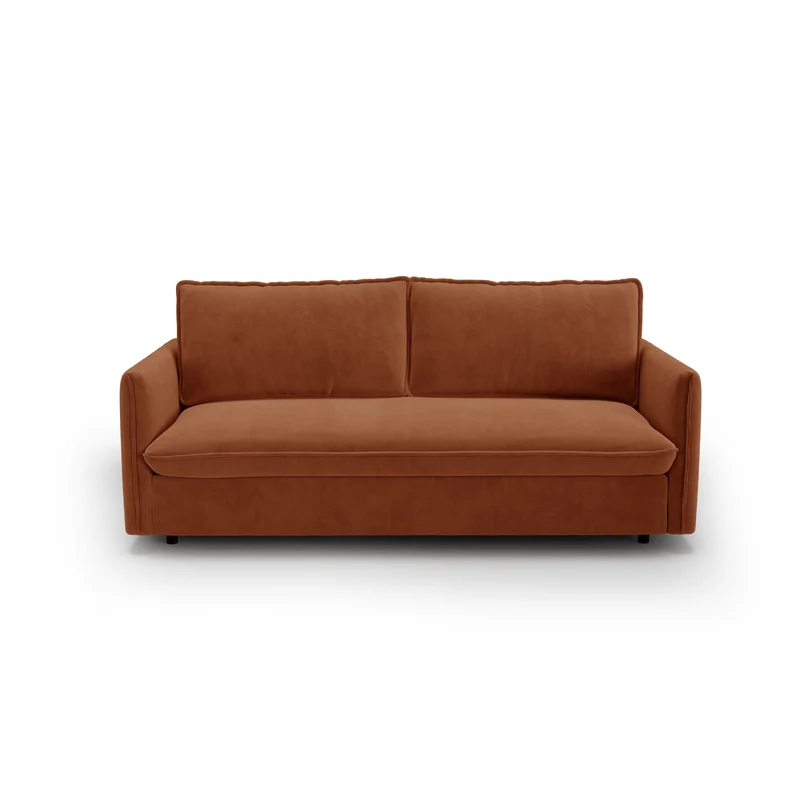 Canapé convertible express matelas Dunlopillo 140cm ELVI Velours