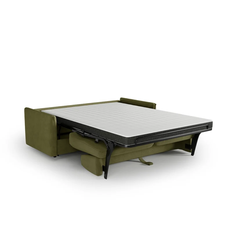 Canapé convertible express matelas Dunlopillo 140cm ELVI Velours