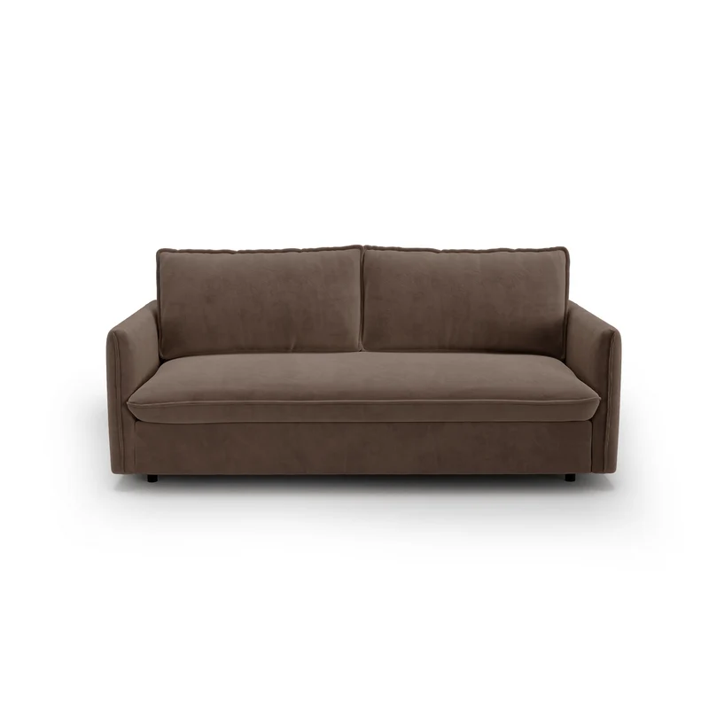 Canapé convertible express matelas Dunlopillo 140cm ELVI Velours